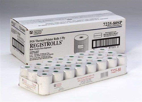 National Checking 7225-80SP 2.25" X 80' 1-Ply Thermal Register Rolls