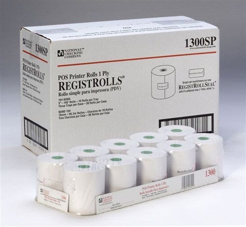 National Checking 1300SP 3" X 165' 1 Part Register Rolls