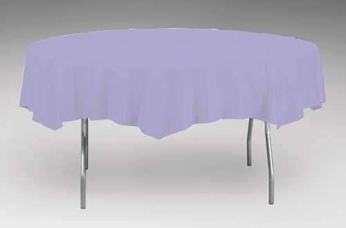 Creative Converting Round Lavender 82" Plastic Table Covers
