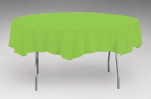 Creative Converting Round Lime 82" Plastic Table Covers