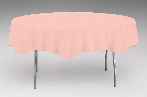 Creative Converting Round Pink 82" Plastic Table Covers