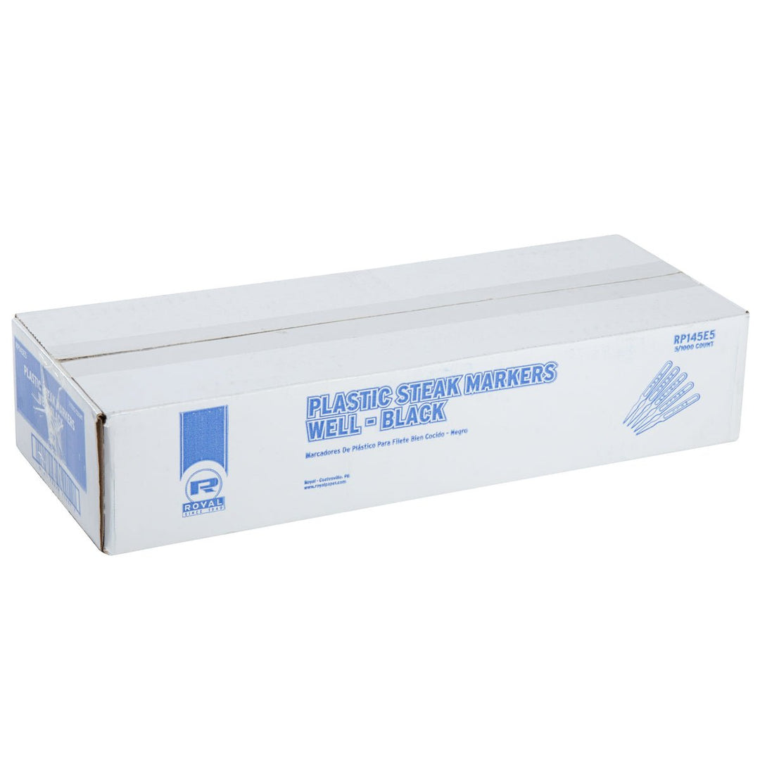 AmerCareRoyal Paper RP145E5 Black Plastic Well Steak Marker