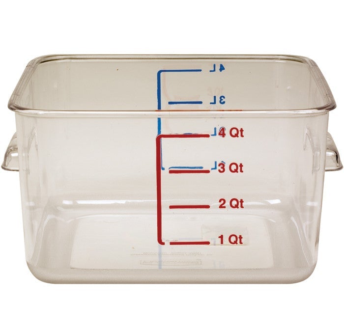 Rubbermaid 6304 4 Qt Square Clear Container