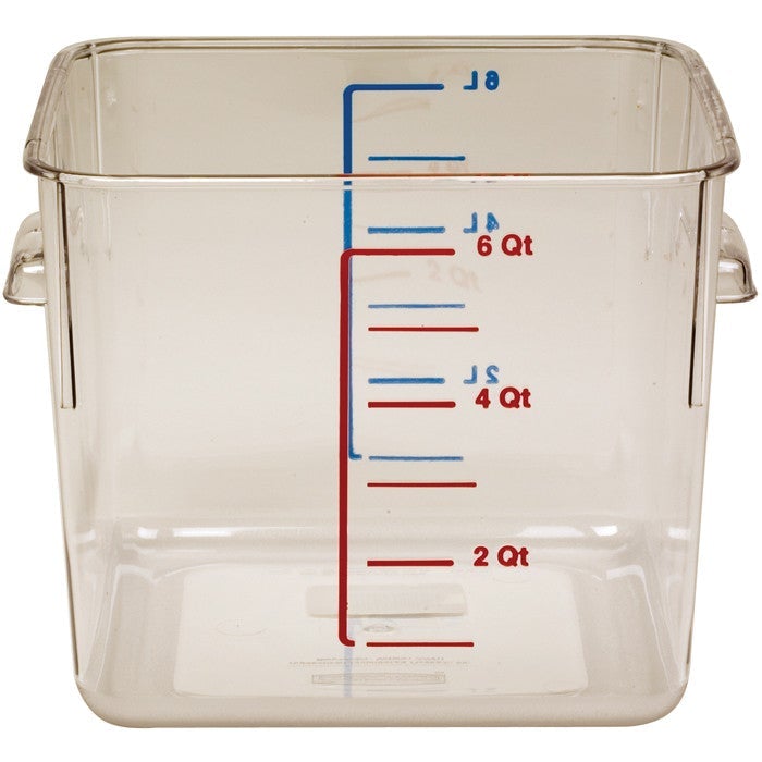 Rubbermaid 6306 6 Qt Square Clear Container