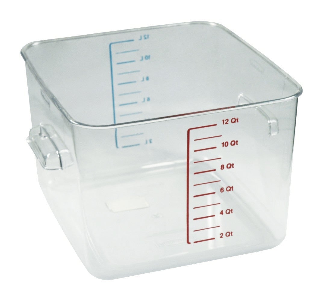 Rubbermaid 6312 12 Qt Square Clear Container