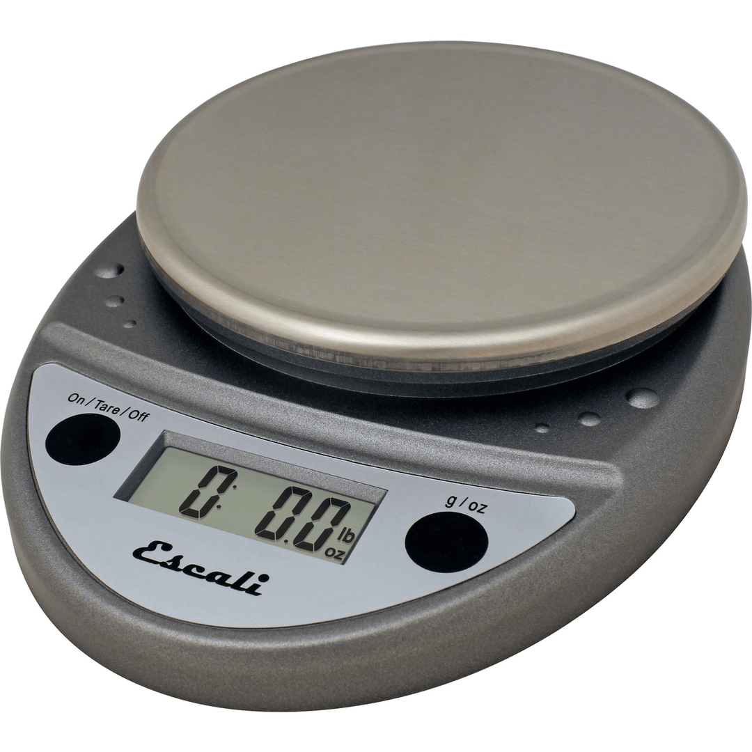 San Jamar SCDGP11M 11# x 0.1 Oz Round Professional Digital Scale Metallic