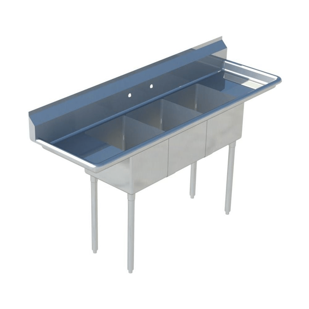 Sapphire SMS - 3 - 1818D 3 Compartment Sink 90" x 23.5" x 45"ShopAtDean