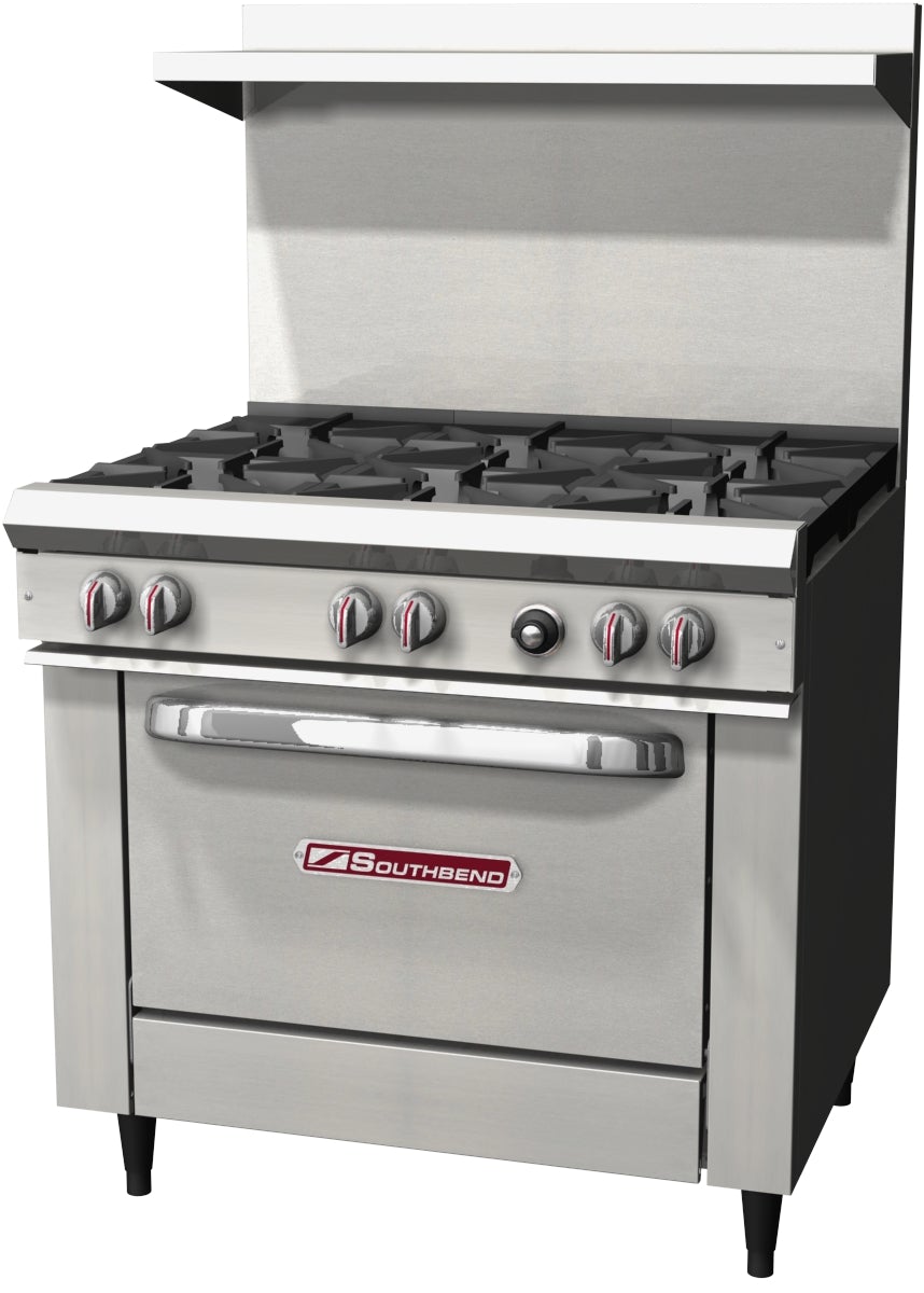Southbend S36D Combo 6 Burner Gas Range with Oven