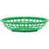 Tablecraft 1071G 8" Green Oval Side Order Plastic Basket