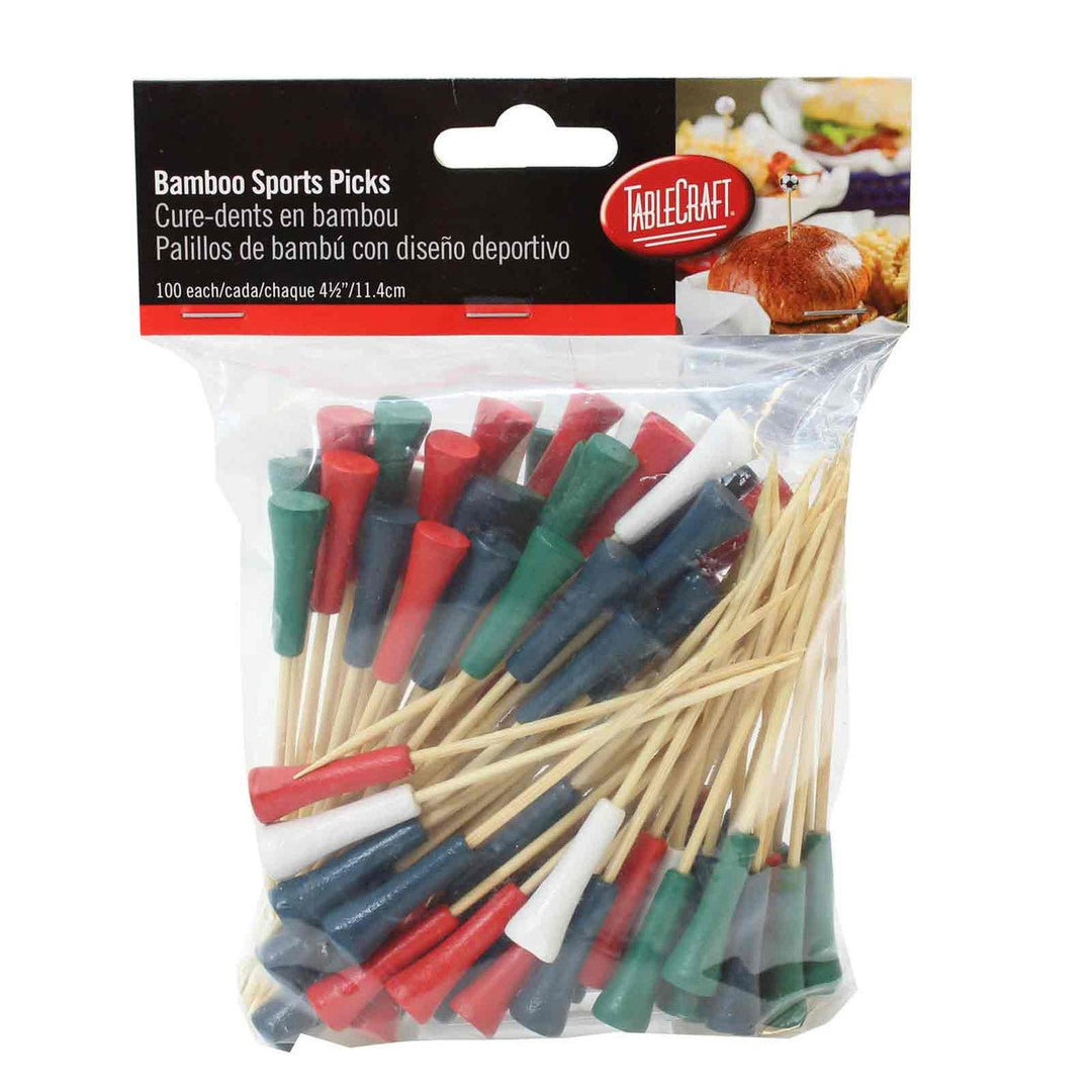 Tablecraft BAMSP345 4.5" Bamboo Sports Picks