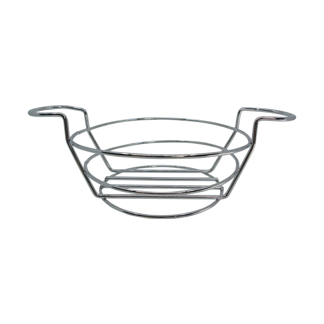 Tablecraft H711182 Round Chrome Basket 11" x 8"