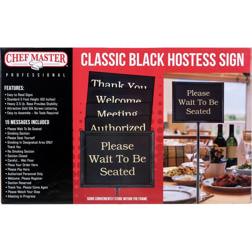 Chef Master Teller Sign 2 Sided,11"X14" (90033)
