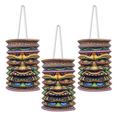 Beistle Tiki Lanterns 3/Pack