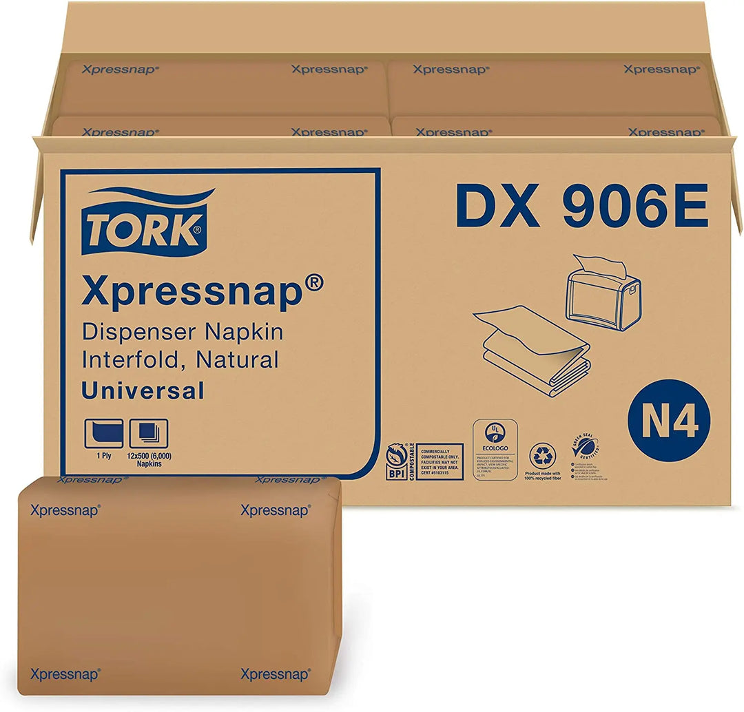 Tork Xpressnap Dispenser Napkin - Natural 6000/Case
