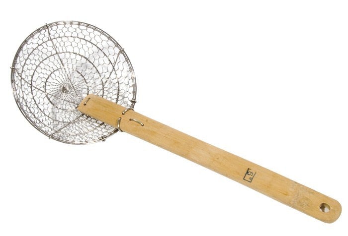 Town 42604 4" Bamboo Handle SS Mesh Skimmer