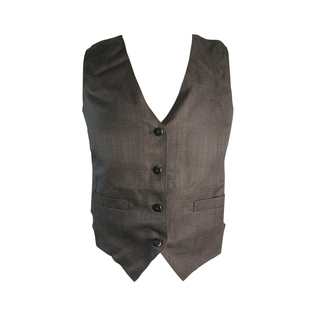 Trendex Crypton Women's Extra Large Plaza Black Service Vest with Two Side Pockets