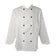 Trendex Plaza Large White Long Sleeve Chef Coat with Flat Buttons
