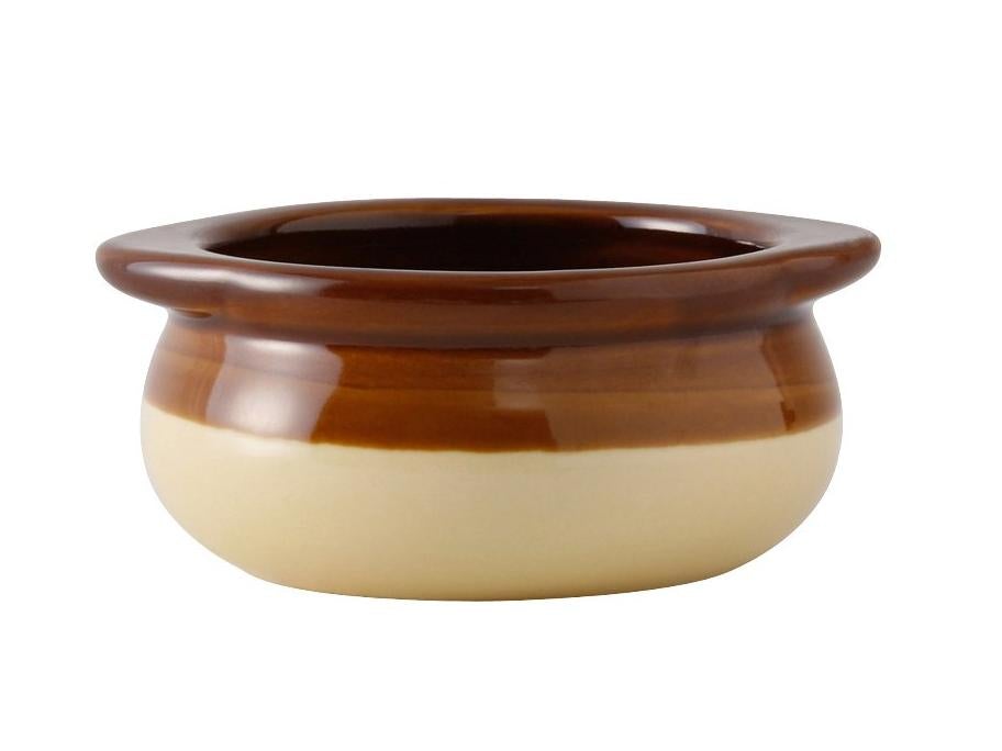 Tuxton B6S-1203 12 oz 2-Tone Onion Soup Crock