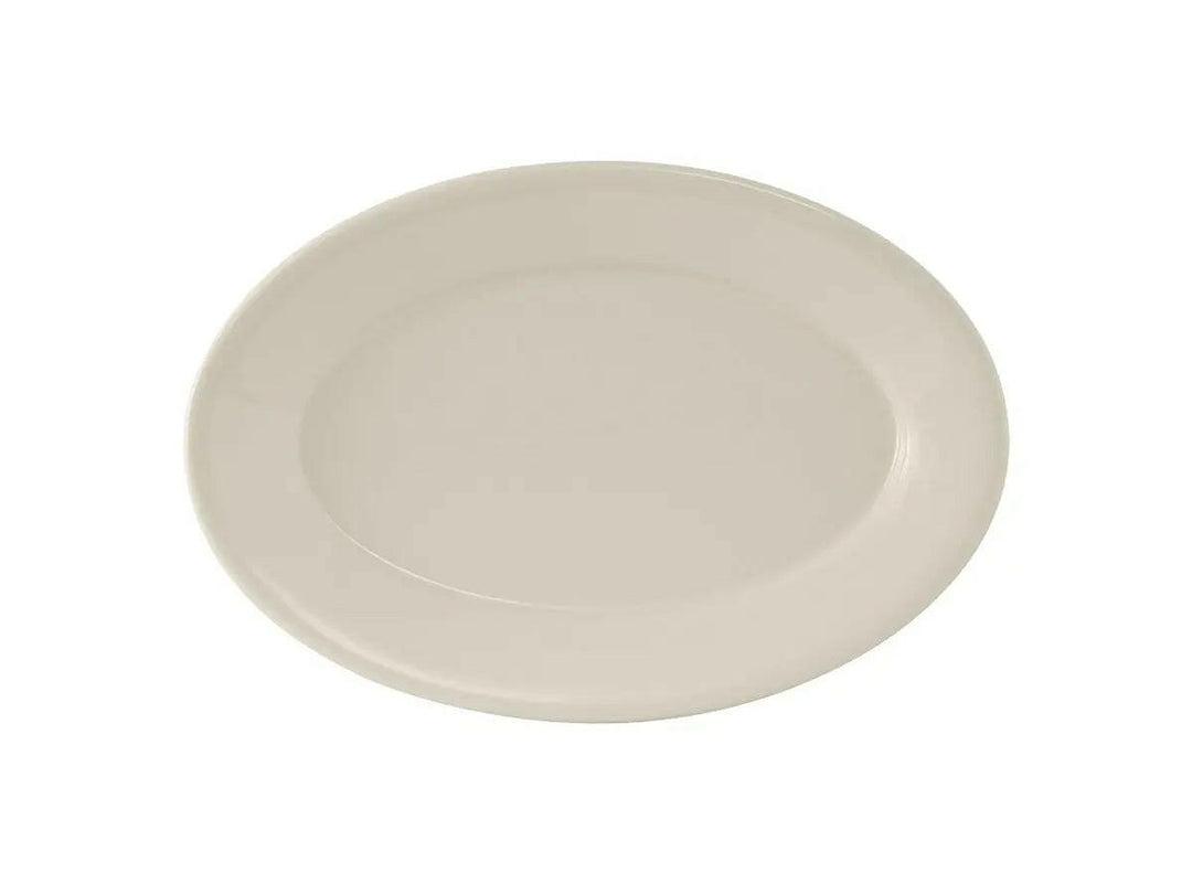 Tuxton TRE-012 10.5" Oval Wide Rim RE Platter 12/Box