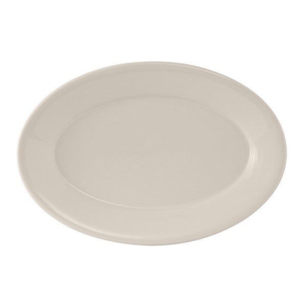 Tuxton TRE-034 9-3/8" x 6.5" Reno Rolled Edge Oval Platter