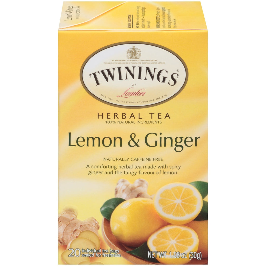 Twinings Lemon & Ginger Tea, 20-Count Box