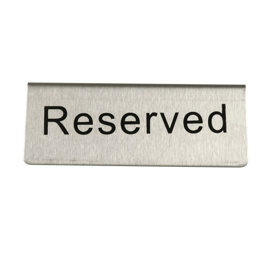 Winco RVS-4 Stainless Steel Reserved Table Sign
