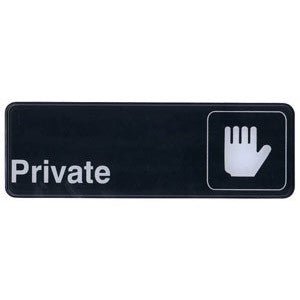 Winco SGN-304 Private Wall Sign 9 x 3