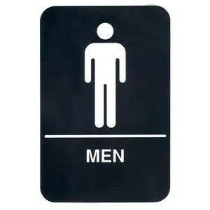 Update S69B-6BK Restroom Sign "Men" 6x9 Update International