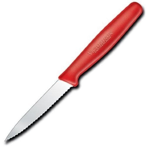 Victorinox 40603 3.25" Paring Serrated Knife Red Handle