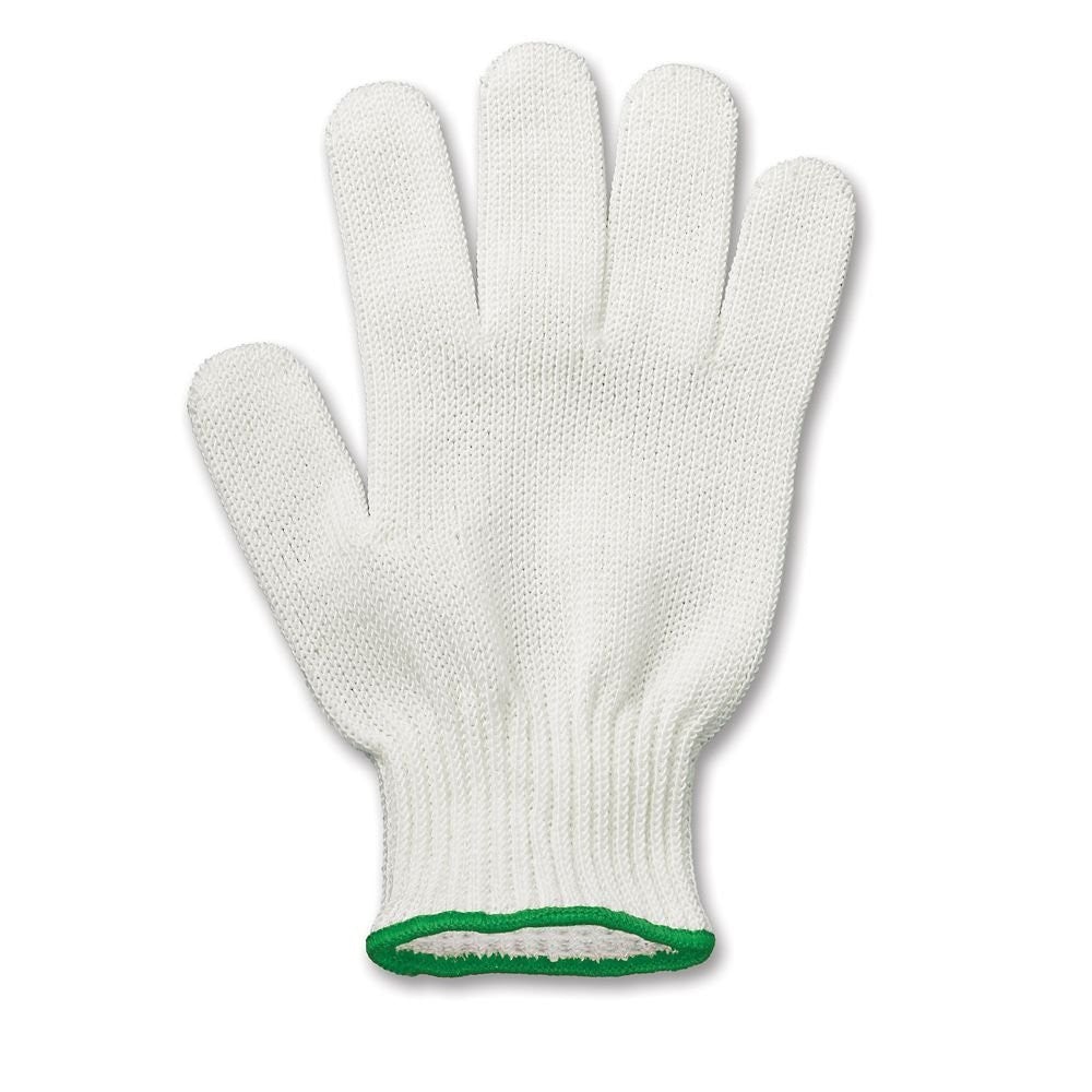KnifeSHIELD Glove Green Band Medium, White