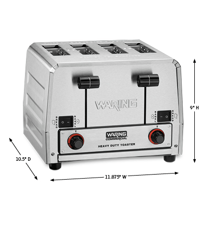 Waring WCT800 4 Slice Heavy-Duty Commercial ToasterShopAtDean