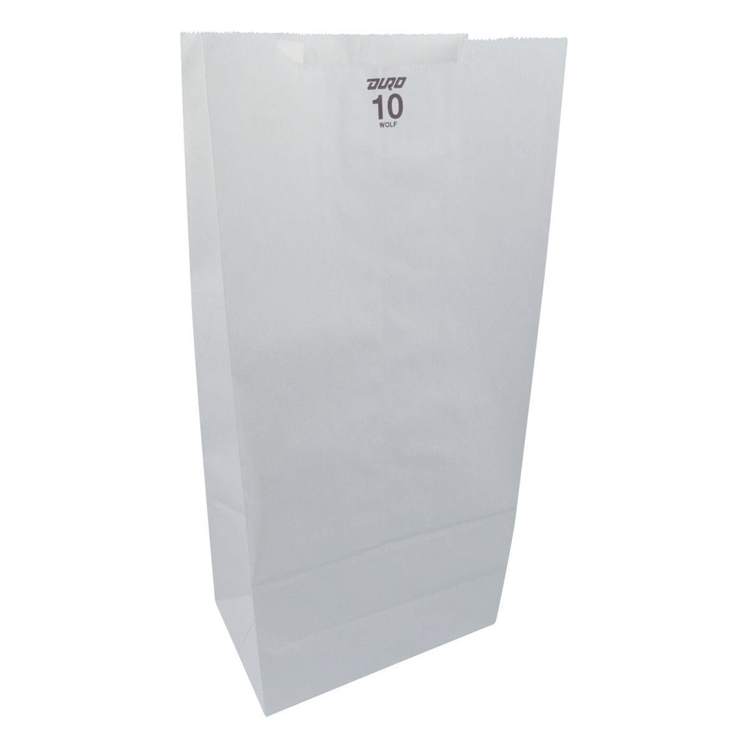 Duro White 10Lb Paper Bags 500/Bundle