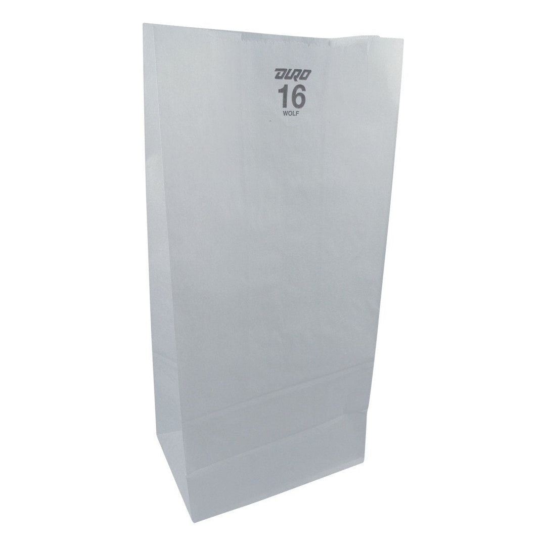 Duro White 16Lb Paper Bags 500/Bundle
