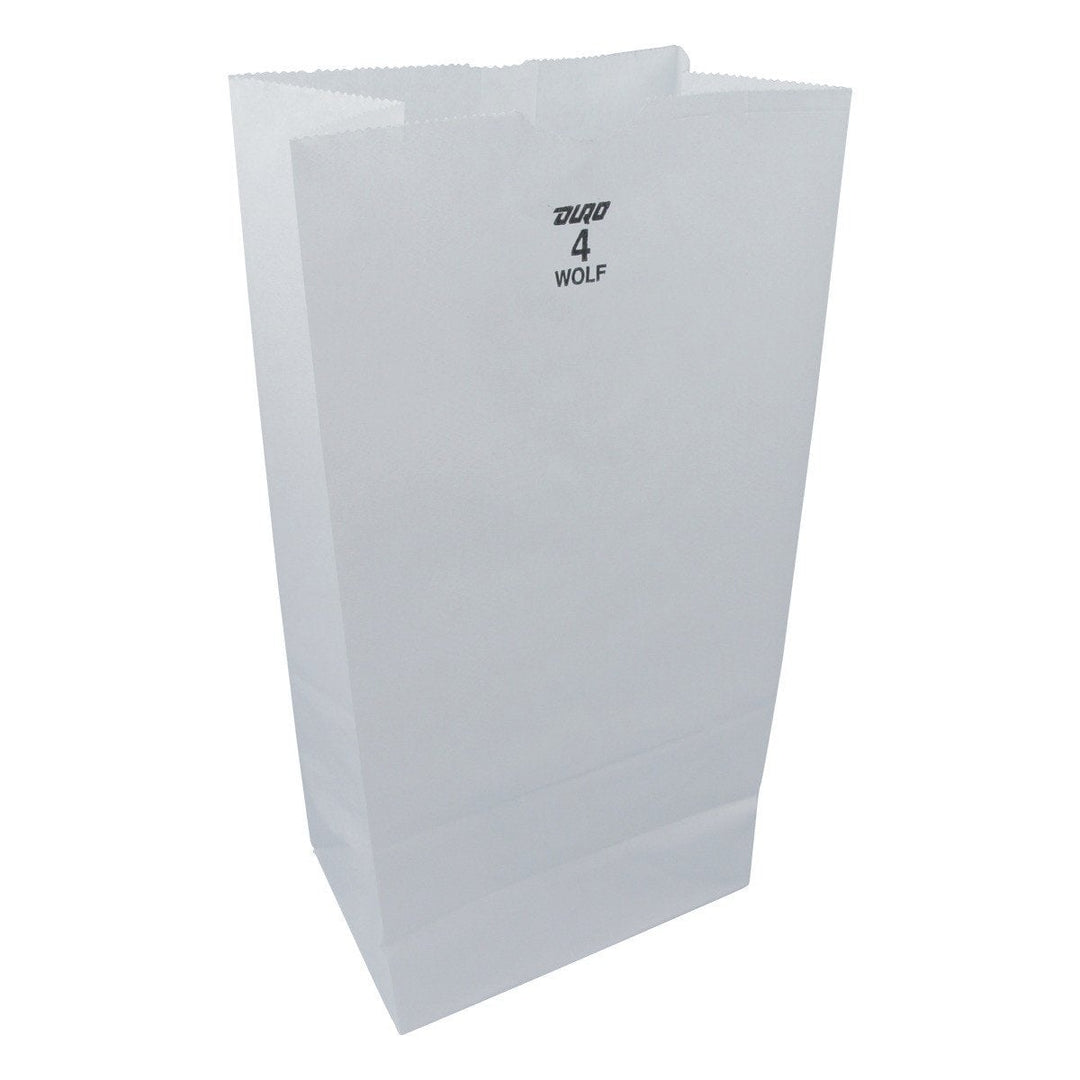 Duro White 4Lb Paper Bags 500/Bundle