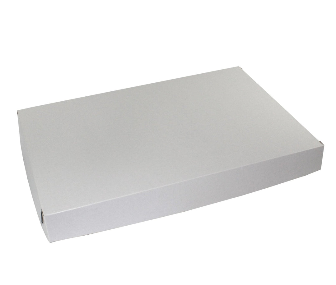 BOXit White Bakery Boxes Bottom Only 18.5x13.25x2 100/Bundle