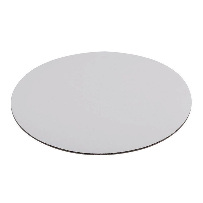 White Corrugated Unwaxed Cake Pads 9 Inch