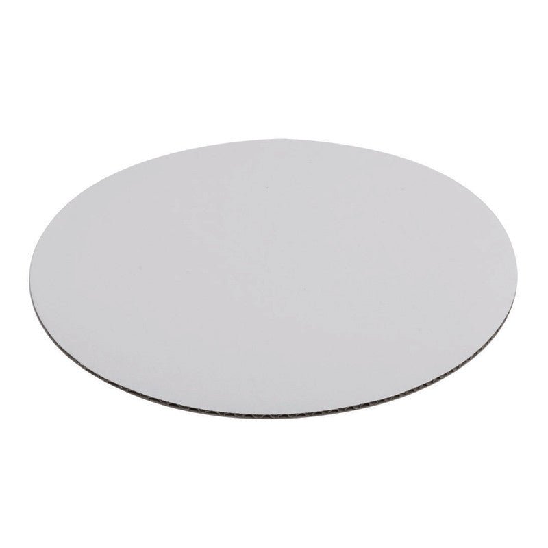 14" Grease Proof White Corrugated Cake Pads