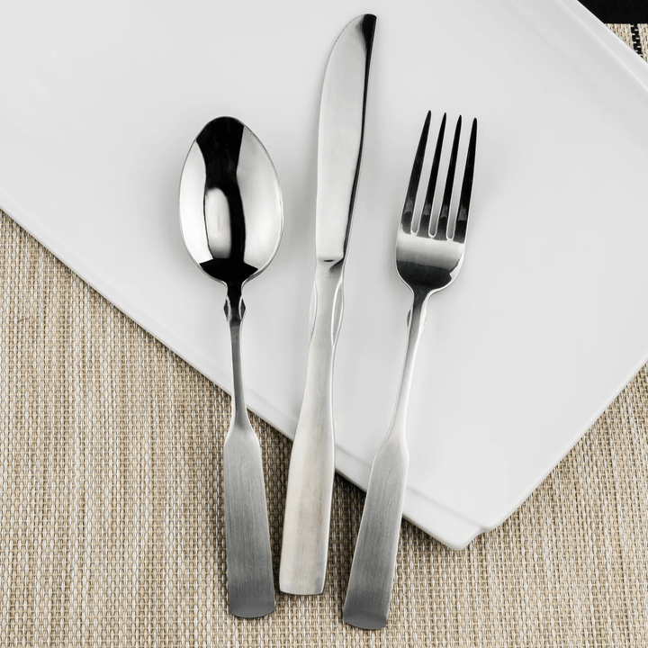 Winco 0025 - 08 Houston 8.75" Satin Finish 18/0 Stainless Steel Heavyweight Dinner Knife DozenShopAtDean