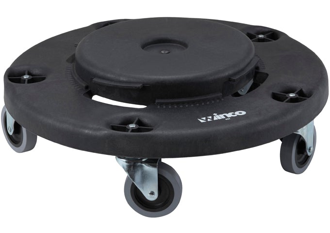 Winco DLR-18 18" Round Trash Can Dolly