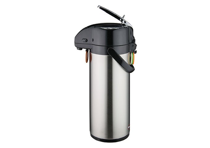 Winco APSK-730 Stainless Steel Lined Lever Top 3 liter Airpot