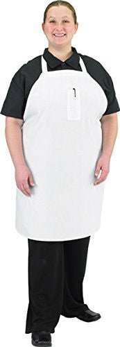 Winco BA-PWH White Economy Utility Bib Apron