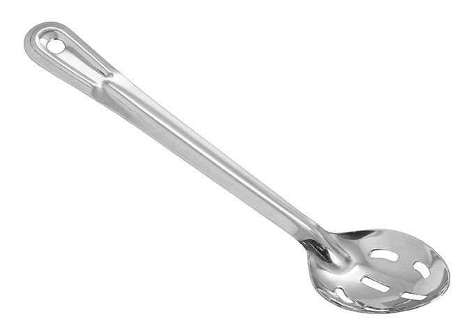 Winco BSST-13H 13" Stainless Steel Slotted Basting Spoon, 1.5mm