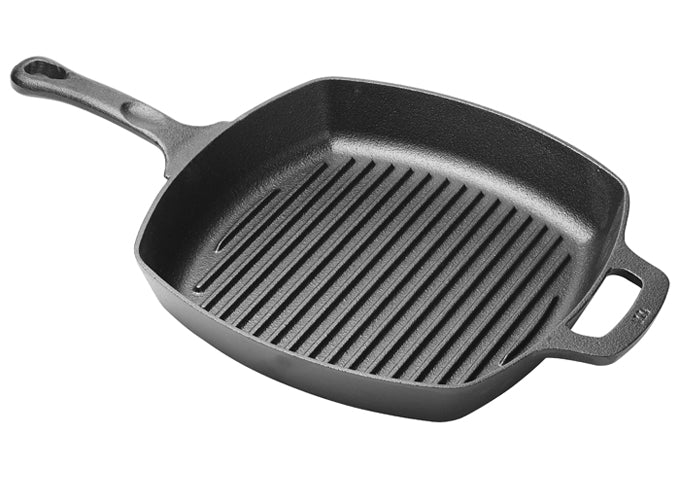 Winco CAGP-10S Fire Iron Square Cast iron Pan with Handle 10.5"