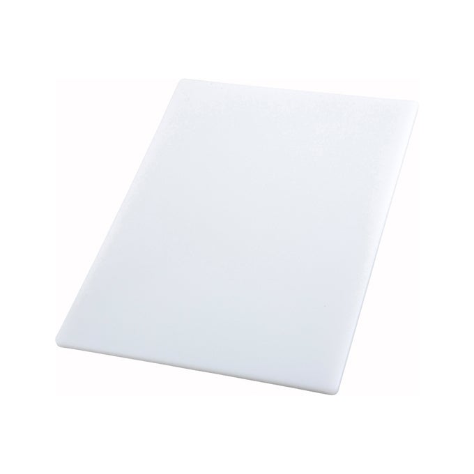 Winco CBWT-1824 18"X24" Rectangular White Cutting Board