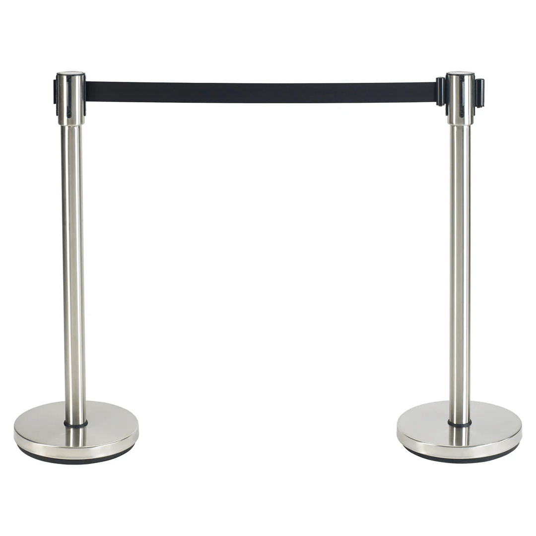 Winco CGS - 38S 34" Stainless Stanchion Post with 6.5' Retractable BeltShopAtDean