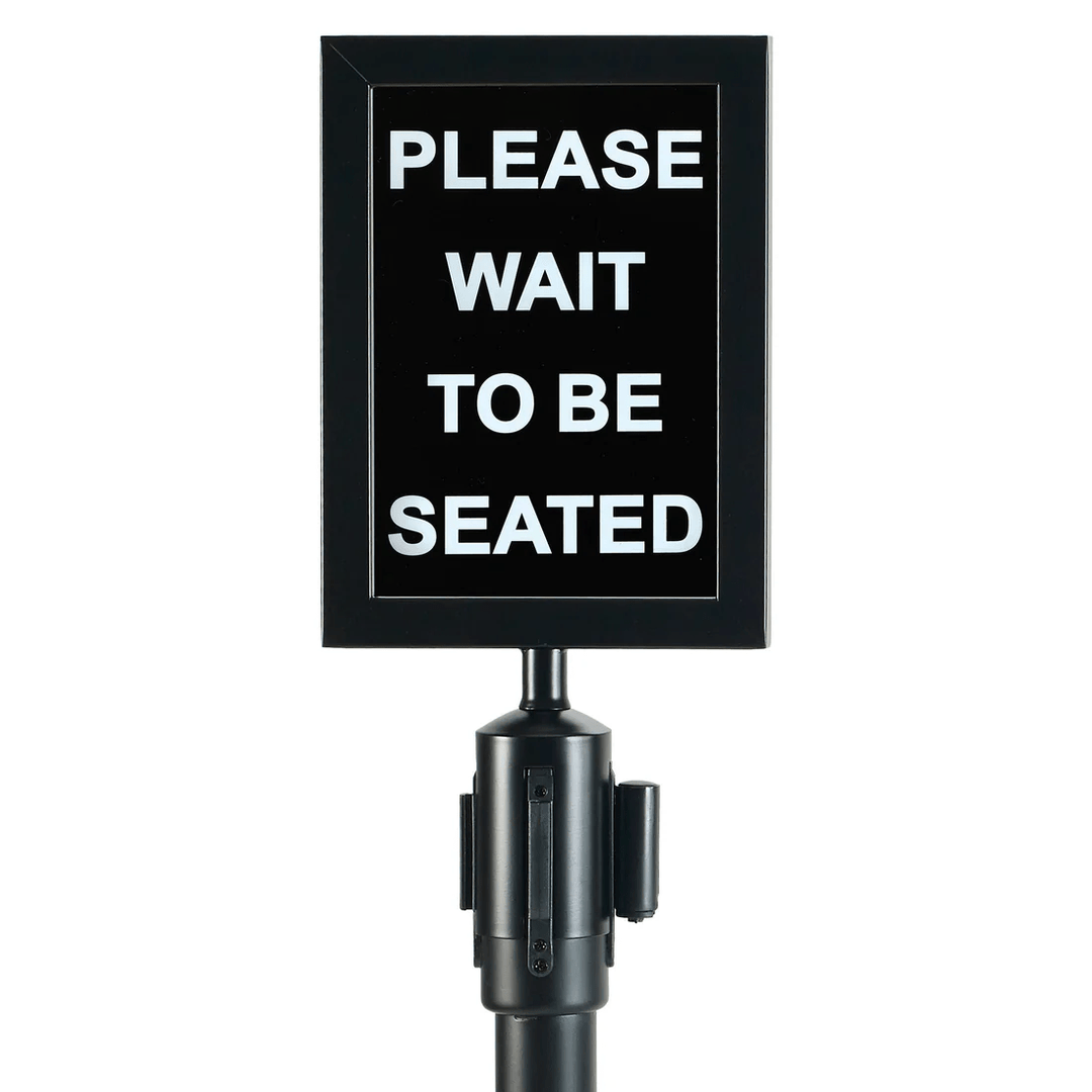 Winco CGSF - 12K Sign Frame for Stanchion - BlackShopAtDean