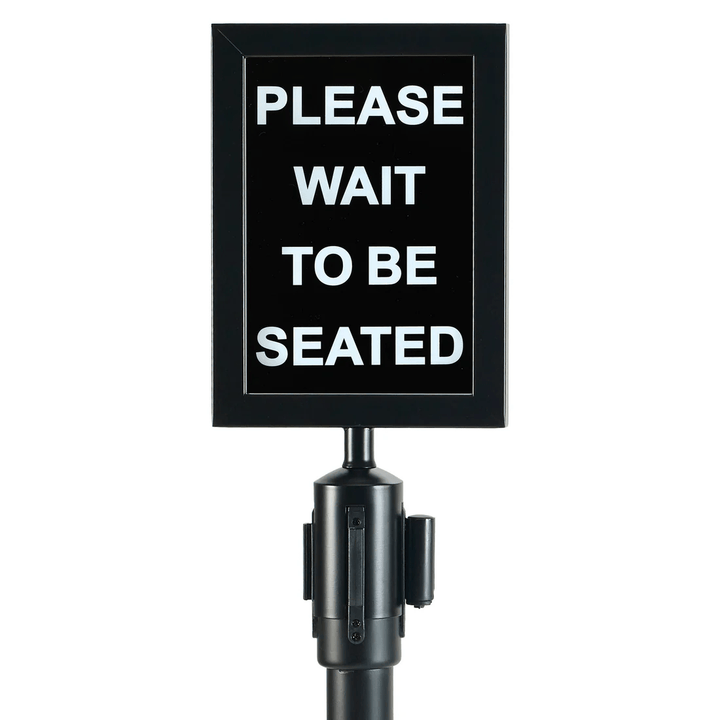 Winco CGSF - 12K Sign Frame for Stanchion - BlackShopAtDean