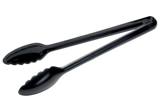 Winco CVST-12K 12" Black Polycarbonate Serving Tong