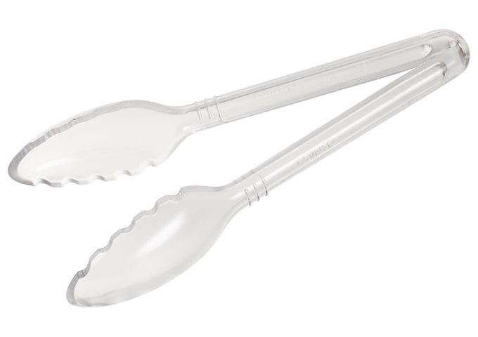 Winco CVST-9C 9" Clear Polycarbonate Serving Tong Winco