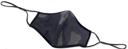 Winco MSK-3LXL Black Camo Large / X-Large Cotton Reusable and Adjustable Face Mask 2 Pack